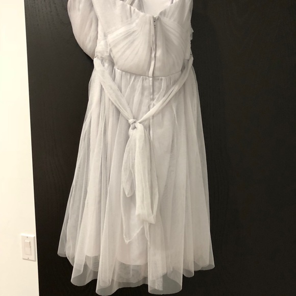 Strapless Gray Mini Cocktail Dress NWT - Picture 7 of 7